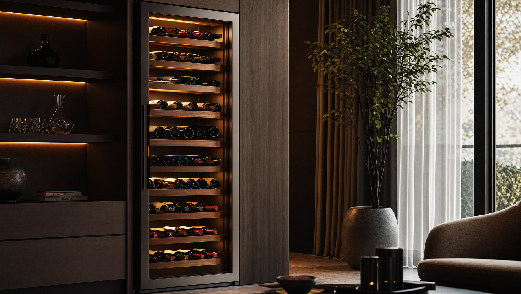 Premium Dunavox wijnkoelkast met glasdeur