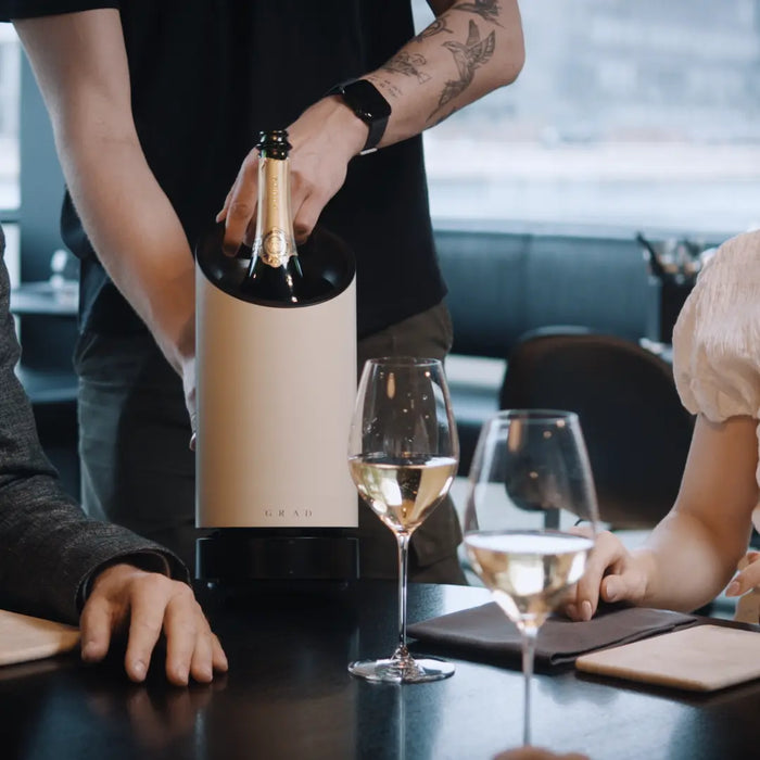 Grad No.1 Elektrische Wijnkoeler 1 Fles | Champagne Beige - Mijn-Wijnkoelkast
