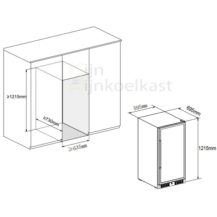 Temptech Classique Wijnkoelkast | CL120DB | 2 Zones - Mijn-Wijnkoelkast