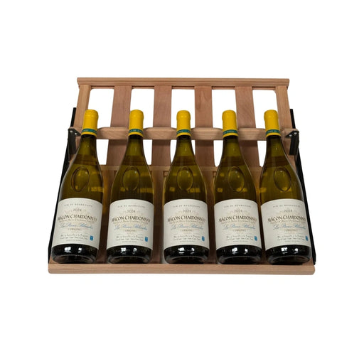 Presentatielade Beukenhout | Bourgogne en Bordeaux flessen tot 85 mm Cella FWS122 en FWS93 - Mijn-Wijnkoelkast