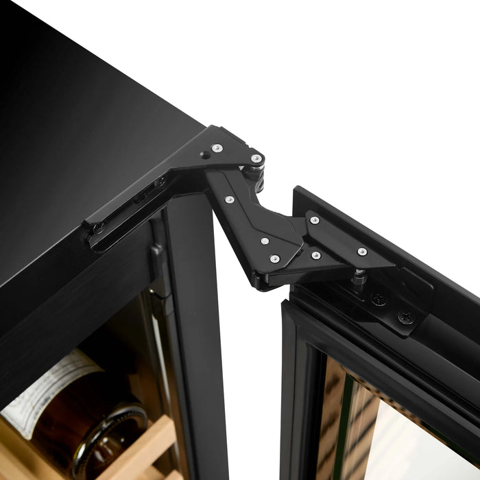 Cella FWS154D-BLACK vrijstaande wijnkoelkast, detailfoto