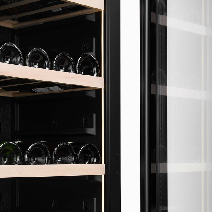Cella W82S-BLACK vrijstaande wijnkoelkast, detailfoto