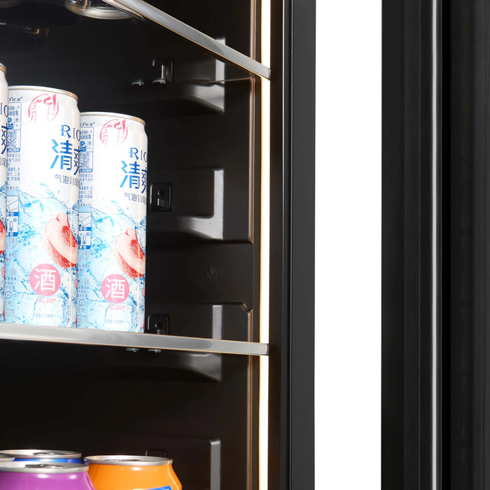 Cella WBV93D-BLACK vrijstaande wijn- en drankkoelkast, detailfoto
