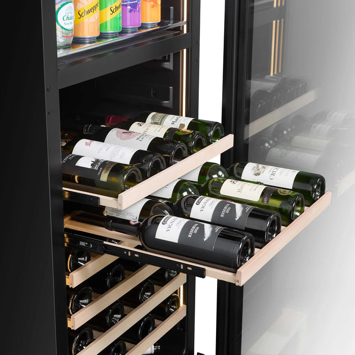 Cella WBV93D-BLACK vrijstaande wijn- en drankkoelkast, detailfoto