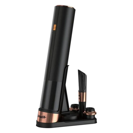 Climadiff TBEVOLUTION automatische kurkentrekker in de oplaadstandaard, vooraanzicht