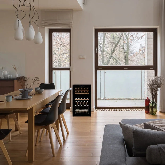 Dunavox Home-30 vrijstaande wijnkoelkast, in een keuken