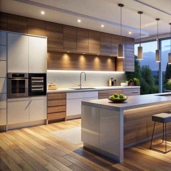 Dunavox Joy-26 inbouw wijnkoelkast, in een keuken