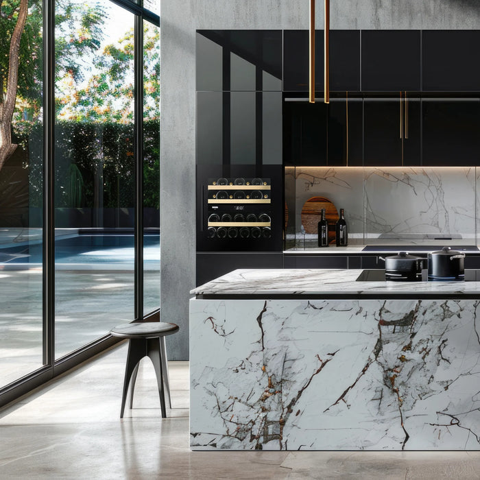 Dunavox Prime-25 inbouw wijnkoelkast, in een keuken
