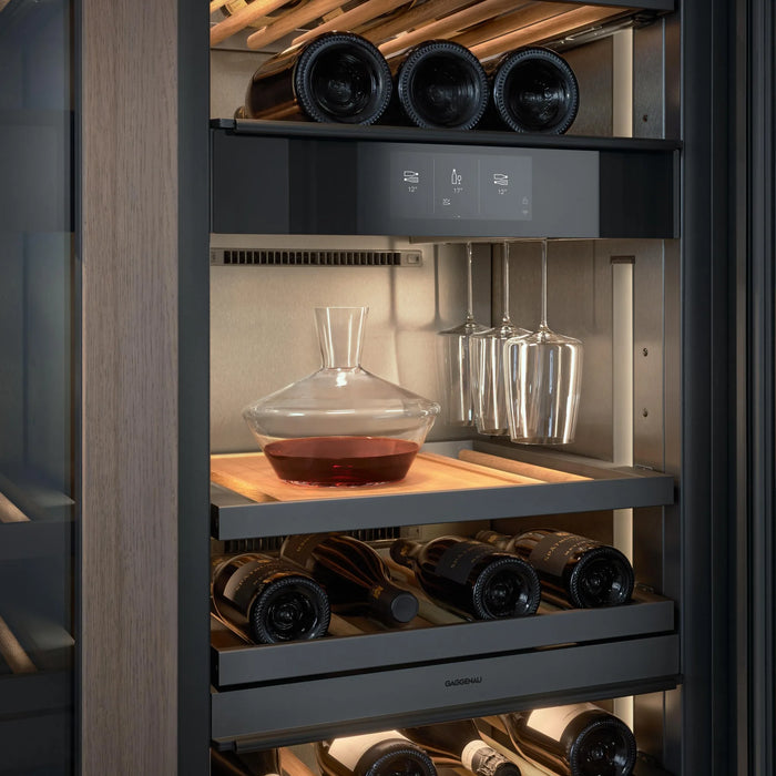 Gaggenau Vario Expressive inbouw wijnkoelkast, detailfoto presentatievak