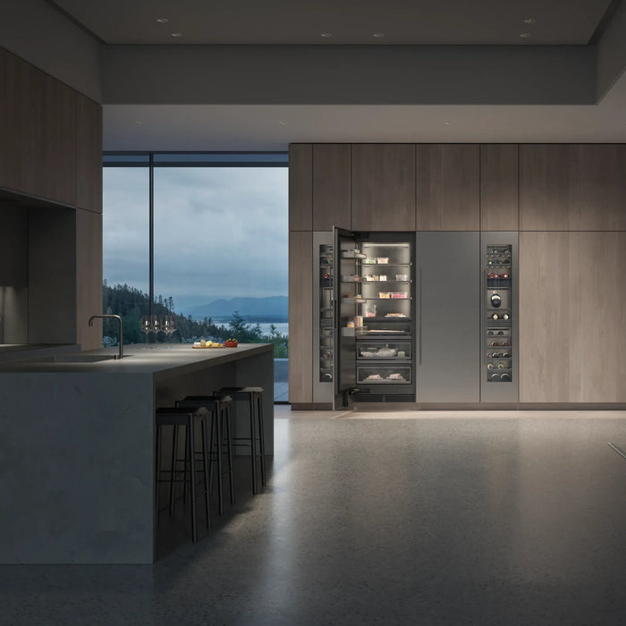 Gaggenau Vario Expressive RVW417170 inbouw wijnkoelkast in een open keuken
