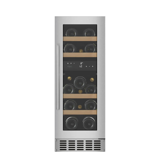 mQuvée WineCave 700 30D WCD30-700 onderbouw wijnkoelkast (afgebeeld in RVS), vooraanzicht