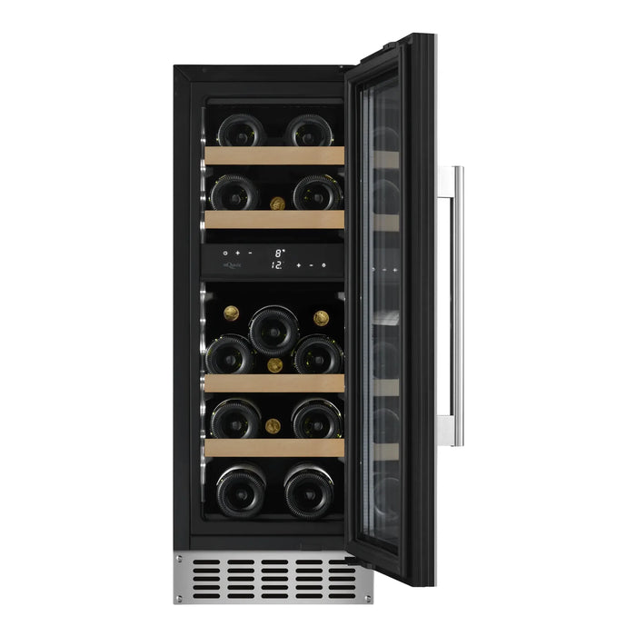 mQuvée WineCave 700 30D WCD30-700 met geopende deur en flessen