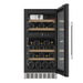mQuvée WineCave 700 40D WCD40-700 met geopende deur en flessen