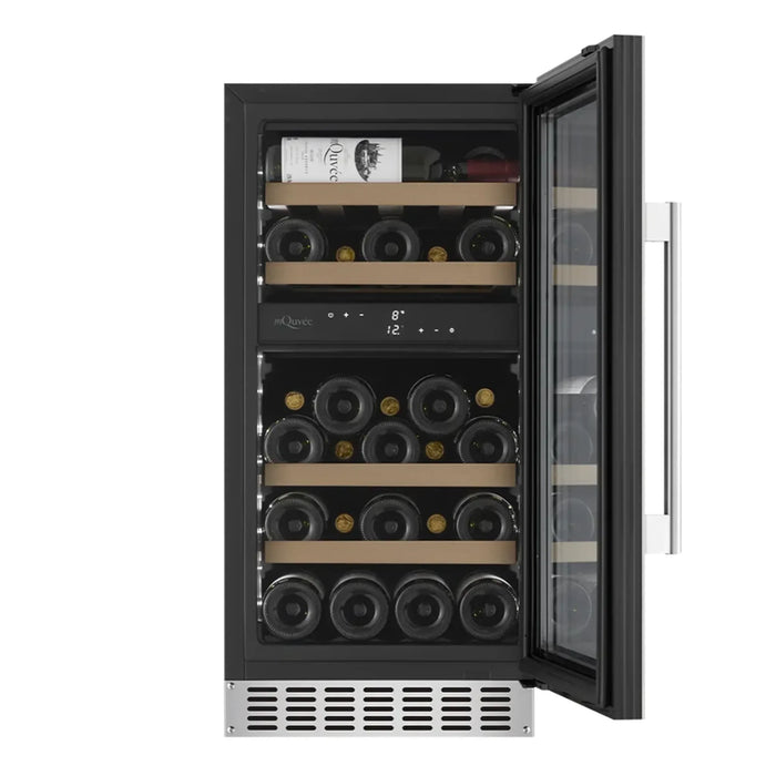 mQuvée WineCave 700 40D WCD40S-700 met geopende deur en flessen