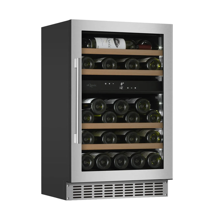 mQuvée WineCave 700 50D WCD50-700 schuin aanzicht met gesloten deur (afgebeeld in RVS)