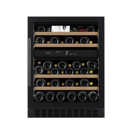 mQuvée WineCave 700 60D WCD60AB-700 onderbouw wijnkoelkast antraciet zwart, vooraanzicht