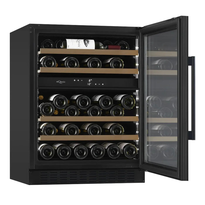 mQuvée WineCave 700 60D WCD60AB-700 met geopende deur en flessen