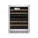 mQuvée WineCave 700 60D WCD60S-700 onderbouw wijnkoelkast RVS, vooraanzicht