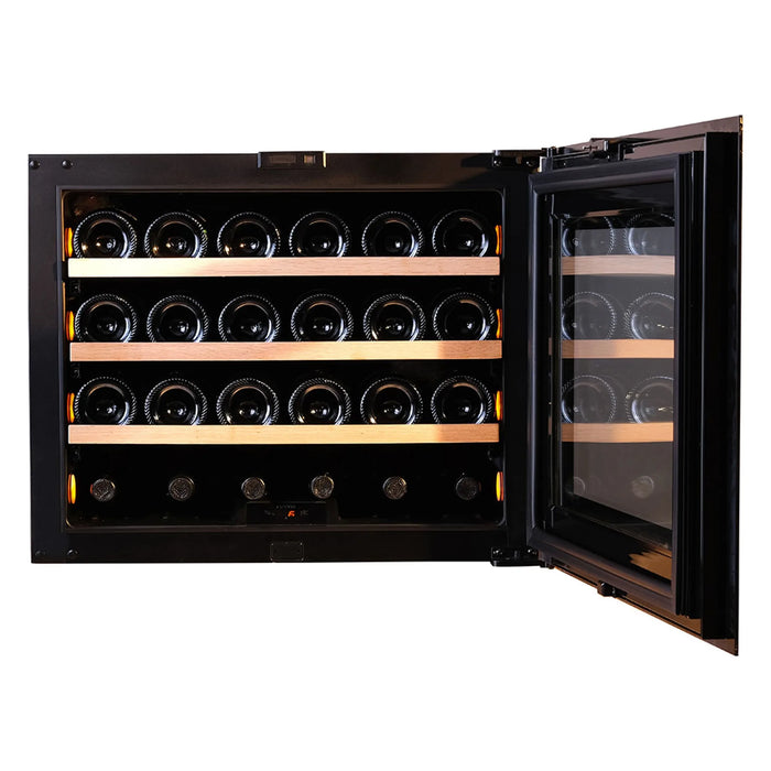 Pevino Majestic Push Open PI24S-BP met open deur en flessen