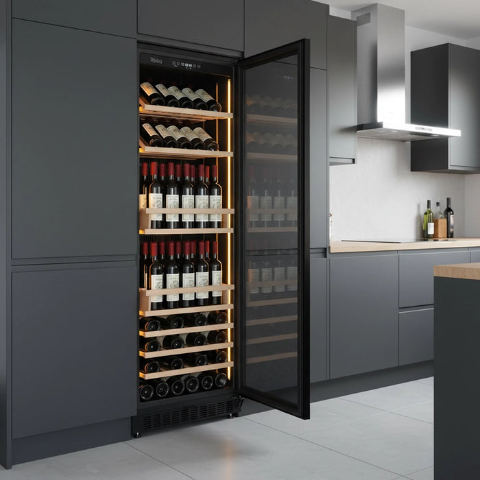 Pevino Noble PN328MB-HHB-Hor vrijstaande wijnkoelkast, in een keuken