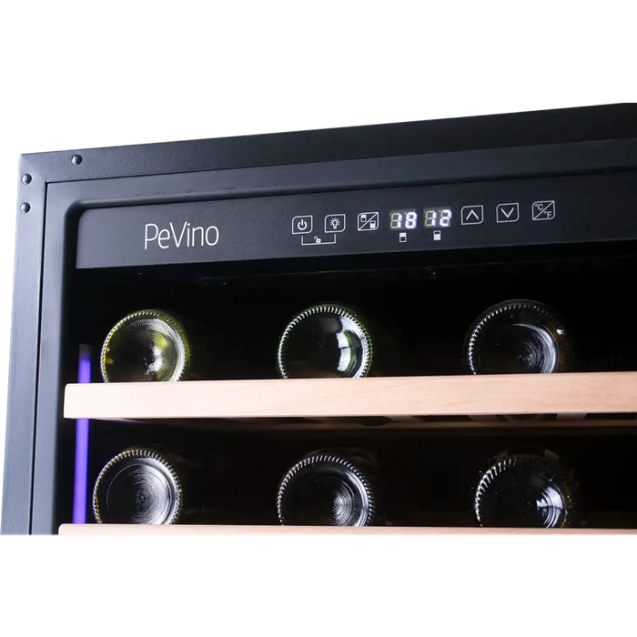Pevino Noble PN328MB-HHB vrijstaande wijnkoelkast, detail bediening