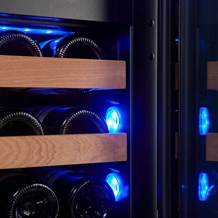 Swisscave Luxury WIB-60DF inbouw wijnkoelkast, verlichting in blauw