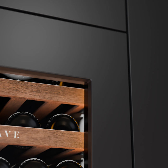 Swisscave Luxury WIB-60DFP inbouw wijnkoelkast, detail van de deur voor een eigen front