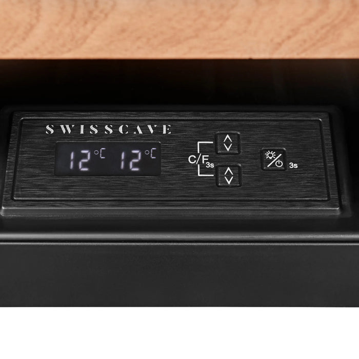 Swisscave Luxury WIB-60DFP inbouw wijnkoelkast, bedieningspaneel