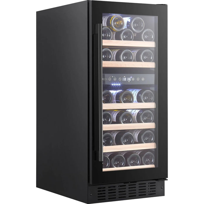 Temptech Classique CLQ38DB onderbouw wijnkoelkast, schuin vooraanzicht