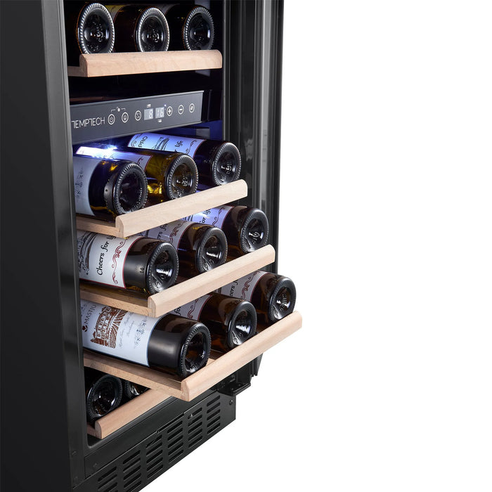 Temptech Classique CLQ38DB onderbouw wijnkoelkast, uittrekbare leggers