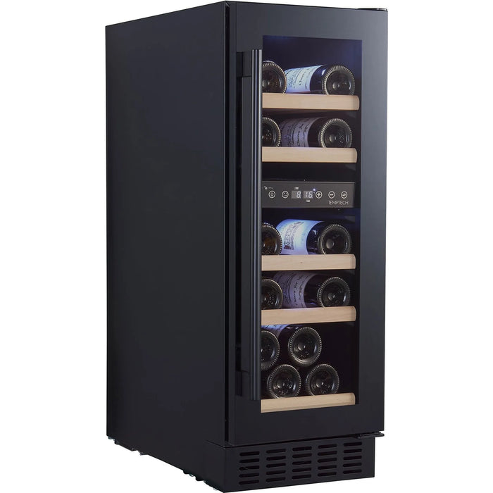 Temptech Classique CLX30DB onderbouw wijnkoelkast, schuin vooraanzicht