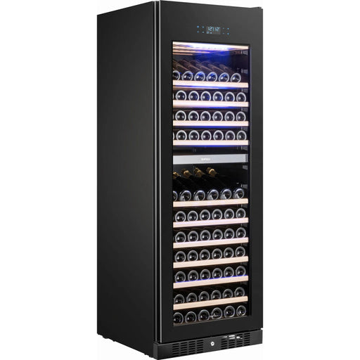 Temptech Elegance E1000DRB-24 vrijstaande wijnkoelkast, schuin vooraanzicht