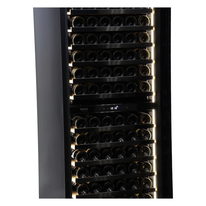 Temptech Epoq EWDF178B25G, schuin aanzicht met verlichting