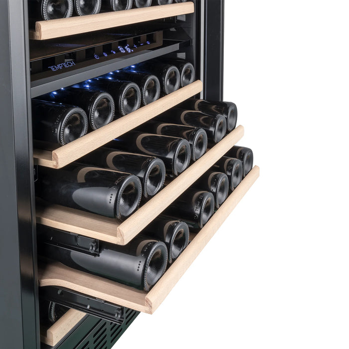 Temptech Oslo OX60DRB-24 onderbouw wijnkoelkast, uittrekbare leggers