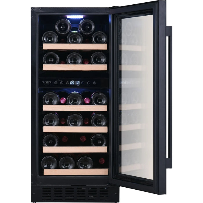Temptech Prestige PRESQ38DB-24 onderbouw wijnkoelkast, vooraanzicht met open deur