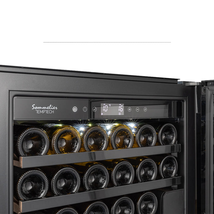 Temptech Sommelier SOMZ60DB inbouw wijnkoelkast, detail bediening