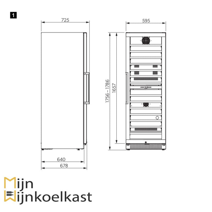 Dometic Wijnkoelkast | C154F | 2 Zones - Mijn-Wijnkoelkast