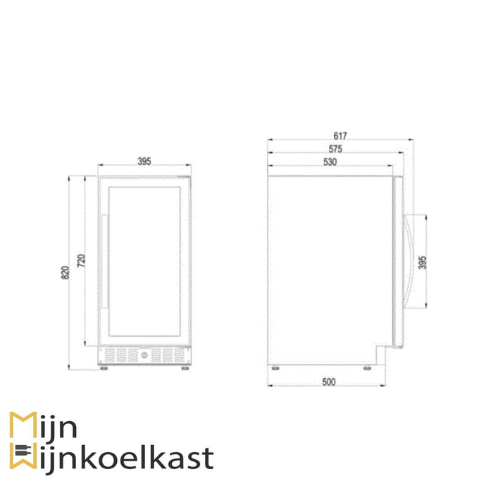 Dometic Wijnkoelkast | E28FG | 2 Zones - Mijn-Wijnkoelkast