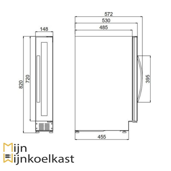 Dometic Wijnkoelkast | E7FG | 1 Zone - Mijn-Wijnkoelkast