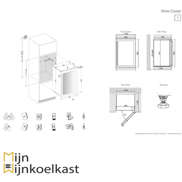 Dunavox Soul-49 Wijnkoelkast | DAVS-49.116DB | 2 Zones - Mijn-Wijnkoelkast